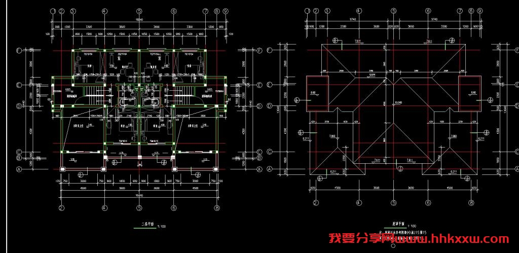 山体别墅全套施工图/格式dwg参考AutoCAD