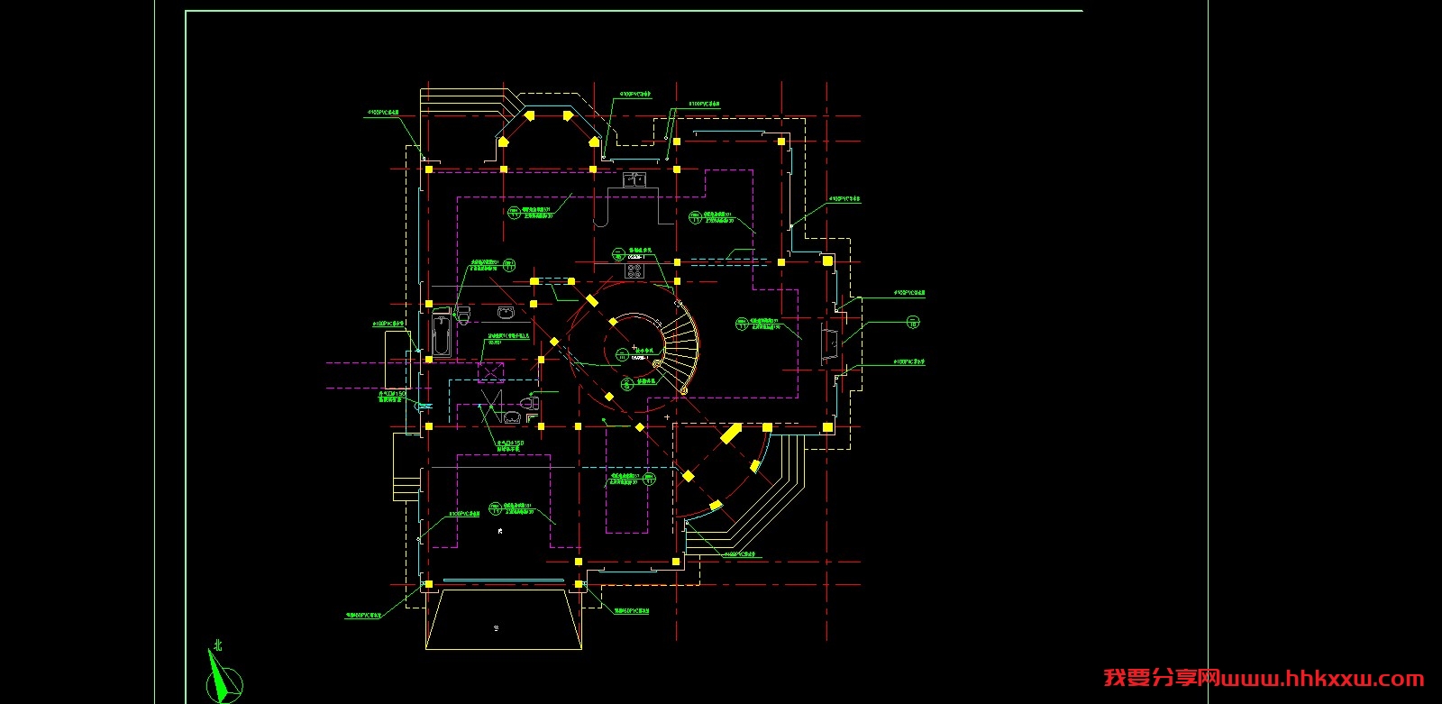 上海某欧式别墅装饰及施工图/格式dwg参考AutoCAD