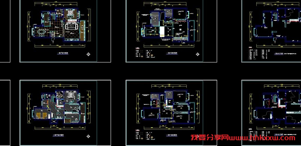 梦园别墅施工图/格式dwg参考AutoCAD