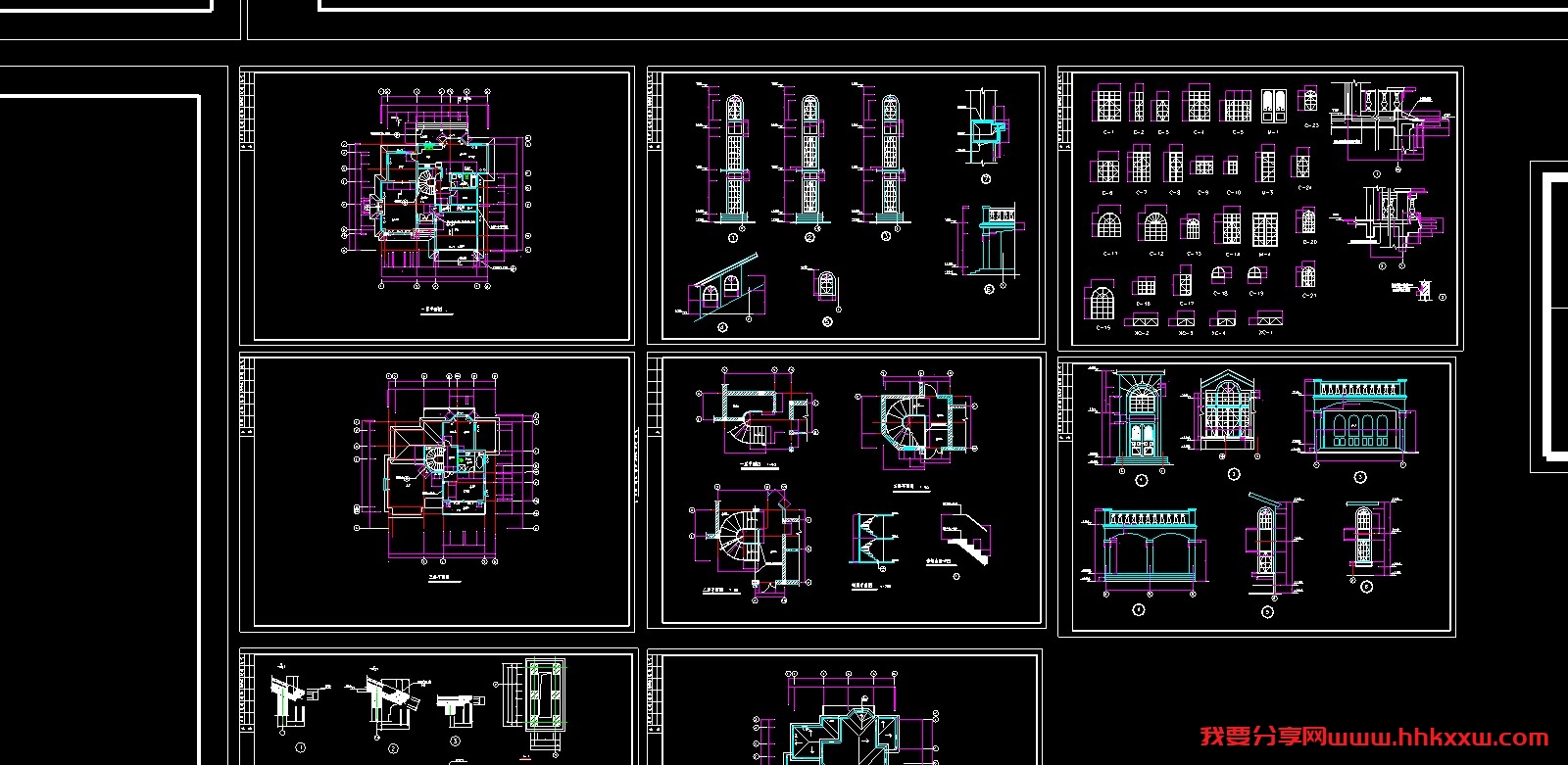 全套上海绿洲某别墅施工图/格式dwg参考AutoCAD