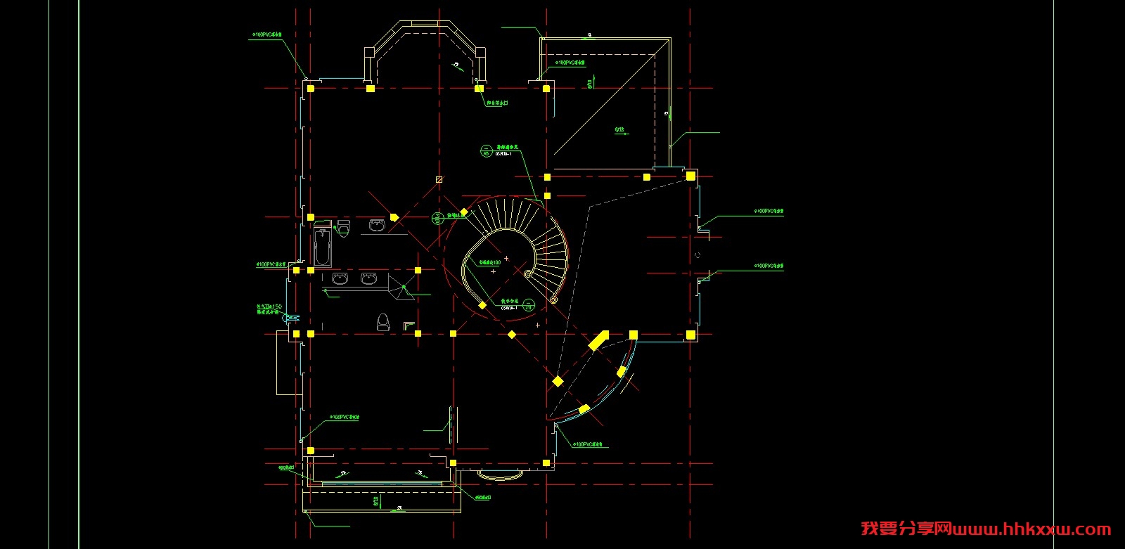 上海某欧式别墅装饰及施工图/格式dwg参考AutoCAD