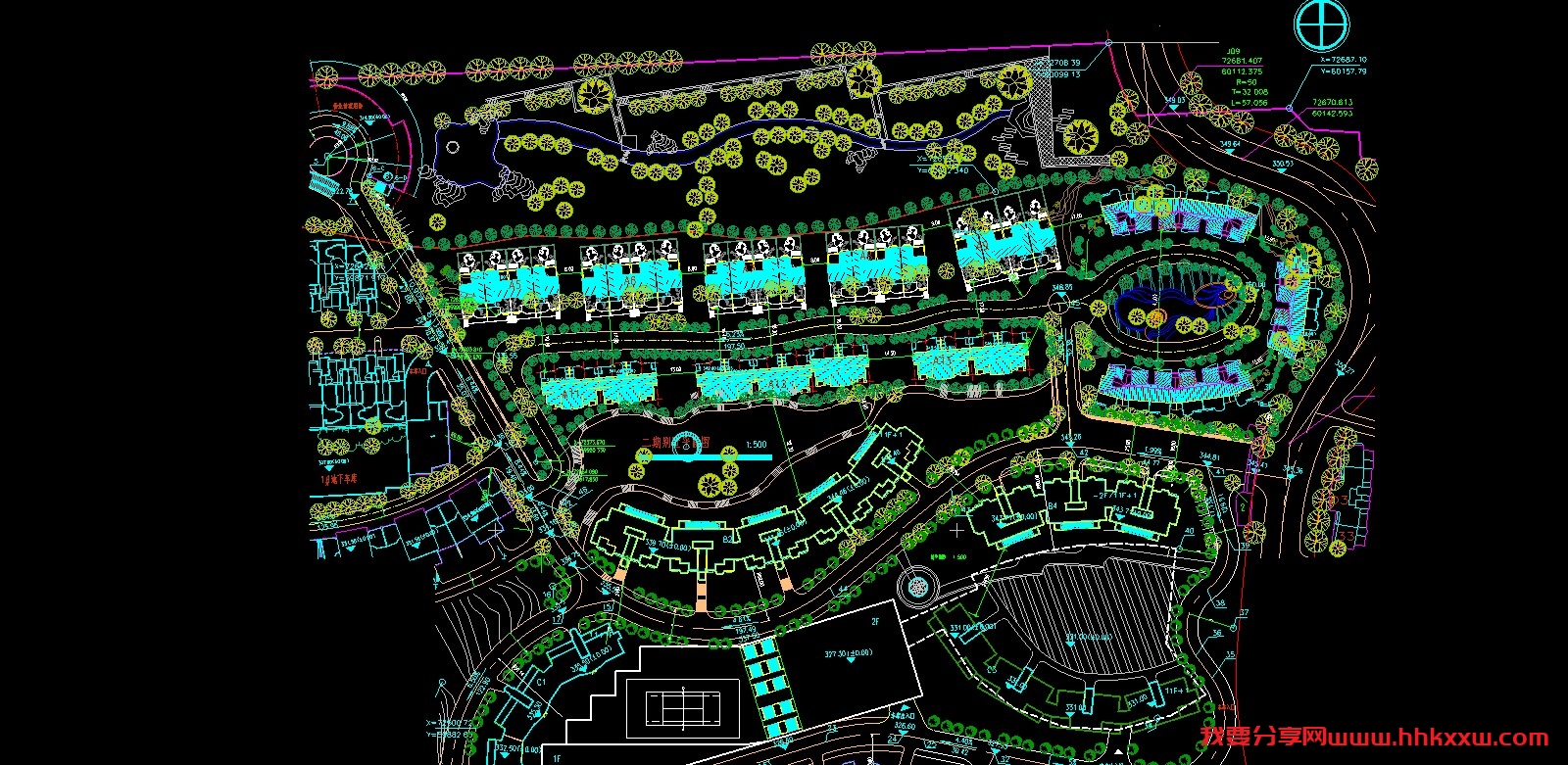 重庆汇景台别墅方案设计/格式dwg参考AutoCAD